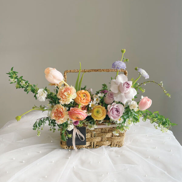 Morning Glow Fresh Flower Basket Morning Glow Fresh Flower Basket