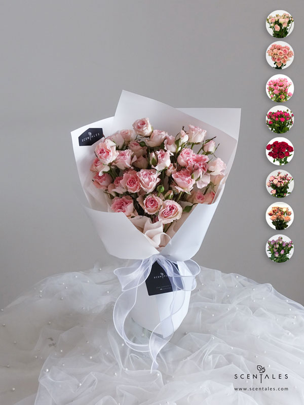 spray-rose-fresh-flower-bouquet-04-600x800 (Pre-order) Spray rose flower bouquet - Image 1