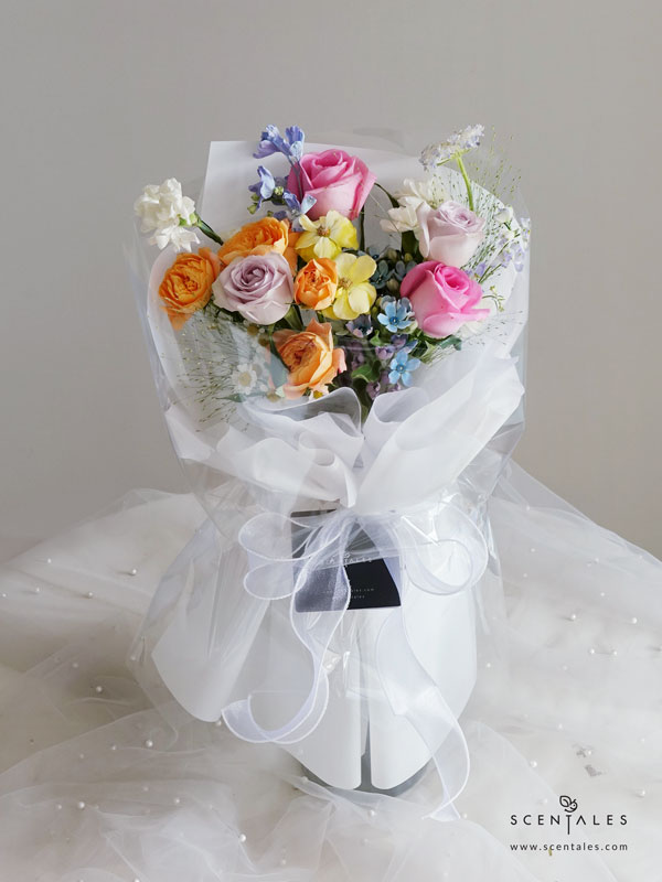 galaxy-garden-fresh-flower-bouquet-01-600x800 (Aug Special) Galaxy Garden Flower Bouquet - Image 1